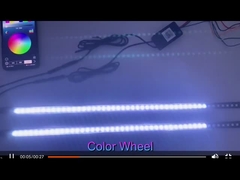 ユニバーサルABSカーインテリア LEDライト 防水 56CMカーフラッシュ ストローブライト ナイトライダー スキャナー Li