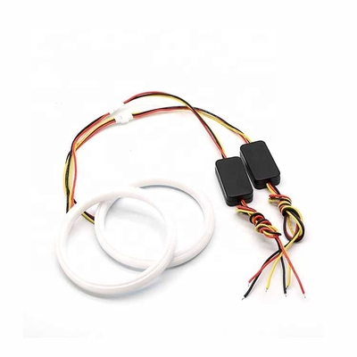 4014 LED車包囲されたライト60mm DRL走行灯の二重色は天使の目のキットを導いた