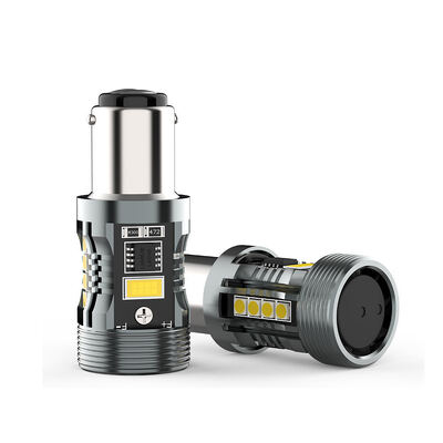 購入 販売トップ CB7 1157 W/Y スイッチバック LED ランプ BAY15D BA15D 信号ブレーキライトのためのダブルカラー Canbus 28W 2500LM online manufacture