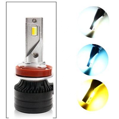 車の頭部ライトLED H11 Three-color LEDヘッドライトの自動車ヘッドライトのfoglight 12-36V Aによって変更されるランプ