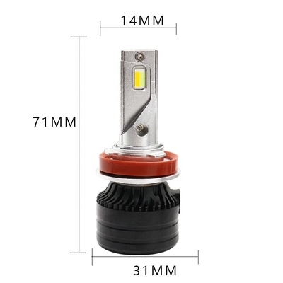 車の頭部ライトLED H11 Three-color LEDヘッドライトの自動車ヘッドライトのfoglight 12-36V Aによって変更されるランプ