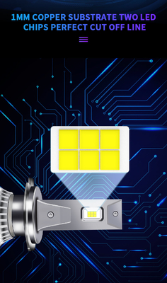 2側面H7 LEDの球根180W 360程度の冷光極度の明るい車のヘッドライトH4 H11 HB3 9005のS2自動導かれたヘッドライトの球根