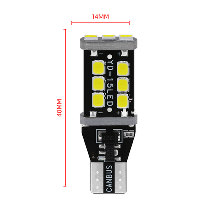 自動車LEDのヘッドライト2835が軽いT15車を停止するW6W WY16W 15 SMDはライトを導いた