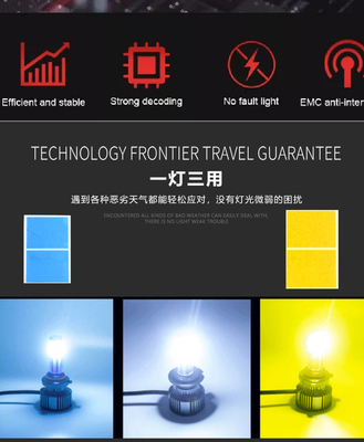 N6 LED車のヘッドライトH4 H7 H8 H11をつける360度はフォグランプの球根を導いた