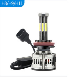 8側面H1 H3 H4 H7 9005 9006自動車LEDのヘッドライト6000K 360 Canbus