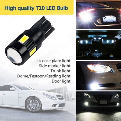 T10 5630 6つのSMD Nonpolarityによって導かれた車の側光の球根はLEDの球根DC 12Vを変更した