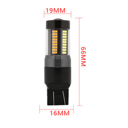 LEDブレーキ回転信号ライト1157 3157 7443 4014 66SMD二重色の白く黄色い12Vスイッチバック