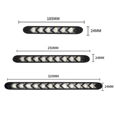 防水矢LED日の時間走行灯DC 12Vの順次導かれた回転信号8000K