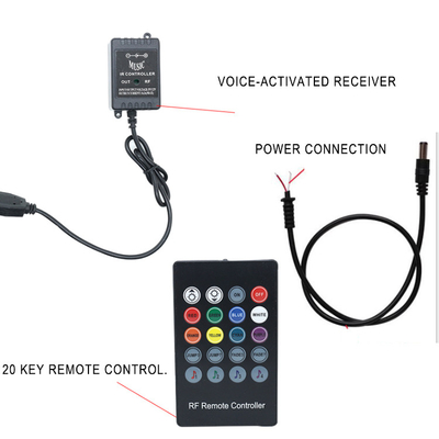 多彩な声制御雰囲気車のヘッドライトはストリップ装飾的なRF Rgb 5050を導いた