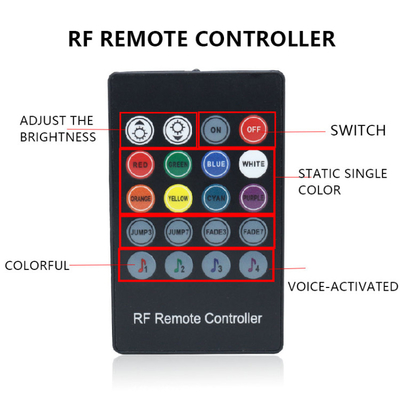 多彩な声制御雰囲気車のヘッドライトはストリップ装飾的なRF Rgb 5050を導いた
