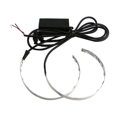 DC12V 5000lm APP制御LED車包囲されたライトSMDプロジェクター自動スタイルを作る鬼はハロー リング キットを導いた