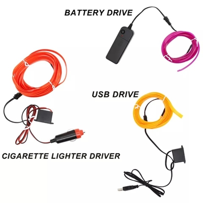 RGBネオン装飾的なELワイヤー車の内部の大気ライトUSB DIYの冷光ライン