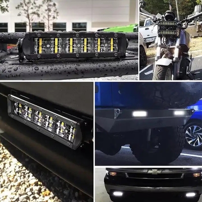 6D反射器 オフロード LEDライトバー 4x4 12V 24V 単列自動車 LEDライトバー