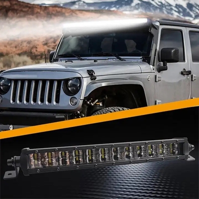 6D反射器 オフロード LEDライトバー 4x4 12V 24V 単列自動車 LEDライトバー