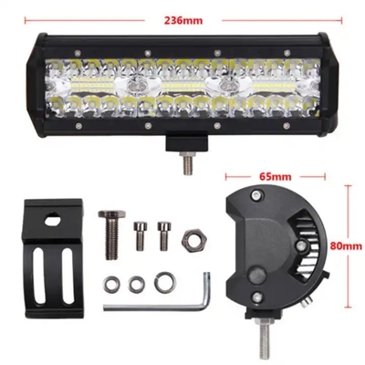 9 インチ 180W ダブル ライン LED ライト バー ホワイト / アンバー オフロード 車用