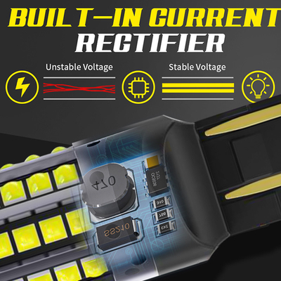 白アルミニウム合金 LED回転信号 1156 1157 T20 3030 44SMD リバースライト 12V 24V