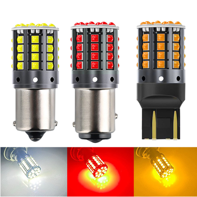 白アルミニウム合金 LED回転信号 1156 1157 T20 3030 44SMD リバースライト 12V 24V