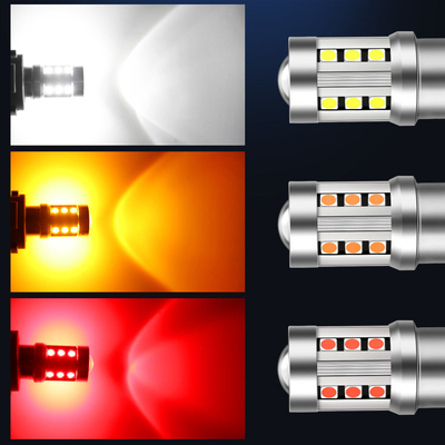 ユニバーサル ホワイト LED カー ターンシグナルライト1156 1157 3030 15SMD LED 電球 ホワイト イエロー Canbus ナンバープレート インテリア LED