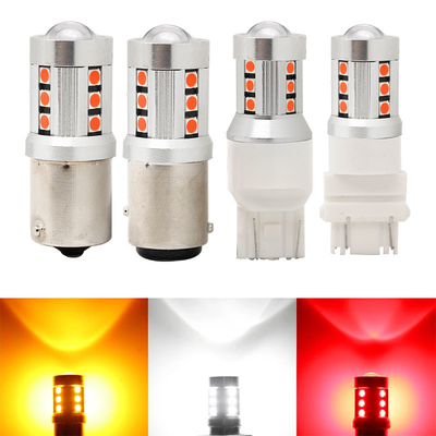 ユニバーサル ホワイト LED カー ターンシグナルライト1156 1157 3030 15SMD LED 電球 ホワイト イエロー Canbus ナンバープレート インテリア LED