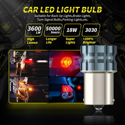 100% Canbus Bau15S Ba15S T25 1156 LED電球 900Lm 3030 チップ 6LED 12V ブレーキターンシグナルライト 6W