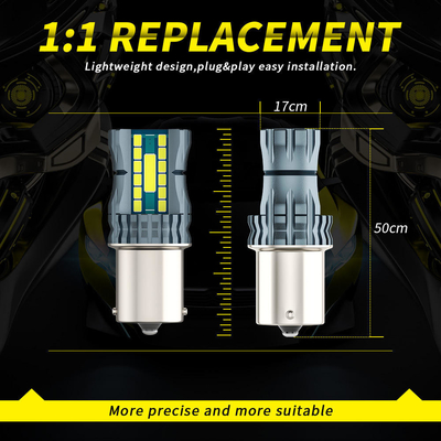 防水 12V 1156 3030 24LED+2COB ブレーキターンシグナルライト 3156 双色 LED 電球