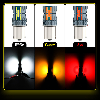 防水 12V 1156 3030 24LED+2COB ブレーキターンシグナルライト 3156 双色 LED 電球