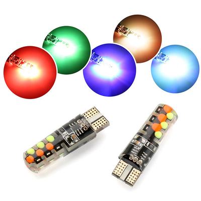 明るさ 新型自動車 インテリアLED電球 T10 5050 6SMD RGB色 RGB付き リモートストロブ点灯付き