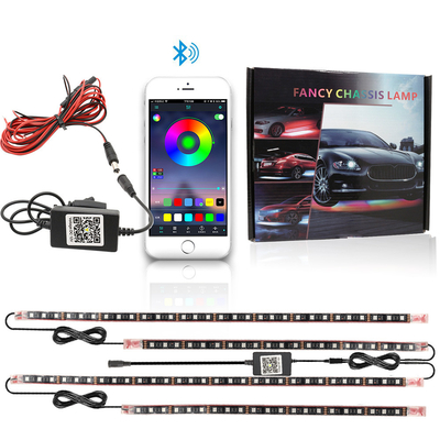 自動車用LEDインテリアライト 多色リモコン 柔軟ABS12V 車用LEDストライプライト