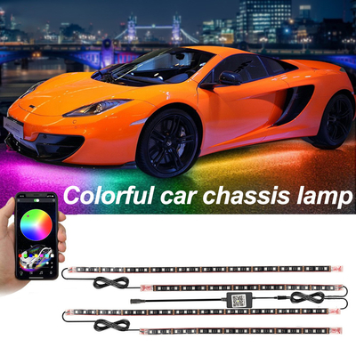 自動車用LEDインテリアライト 多色リモコン 柔軟ABS12V 車用LEDストライプライト