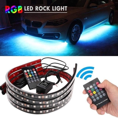 自動車用LEDインテリアライト 多色リモコン 柔軟ABS12V 車用LEDストライプライト