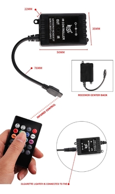 自動車用LEDインテリアライト 多色リモコン 柔軟ABS12V 車用LEDストライプライト