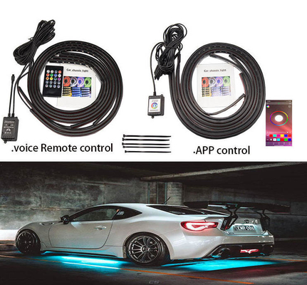 自動車用LEDインテリアライト 多色リモコン 柔軟ABS12V 車用LEDストライプライト
