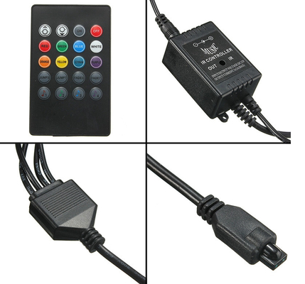 自動車用LEDインテリアライト 多色リモコン 柔軟ABS12V 車用LEDストライプライト