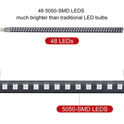 ユニバーサル ABS カー インテリア LED ライト 防水 56CM カー フラッシュ ストローブ ライト ナイト ライダー スキャナー ライト