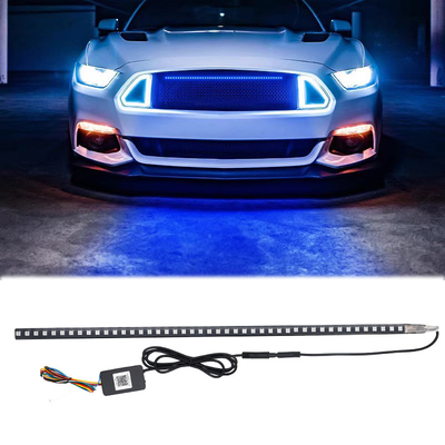 ユニバーサル ABS カー インテリア LED ライト 防水 56CM カー フラッシュ ストローブ ライト ナイト ライダー スキャナー ライト