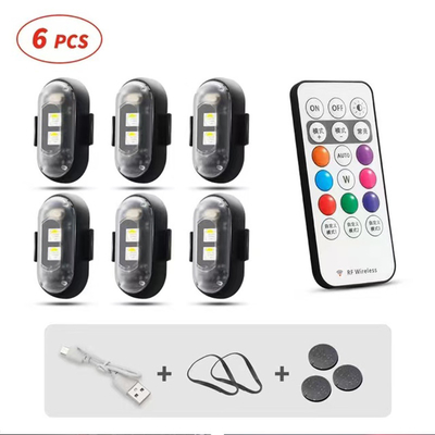 RGB カラー LED カー インテリア 大気照明 マイクロUSB IP67 無線リモコン