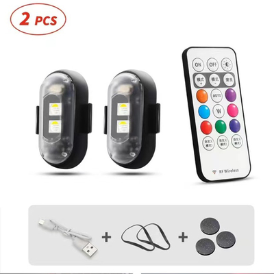 RGB カラー LED カー インテリア 大気照明 マイクロUSB IP67 無線リモコン