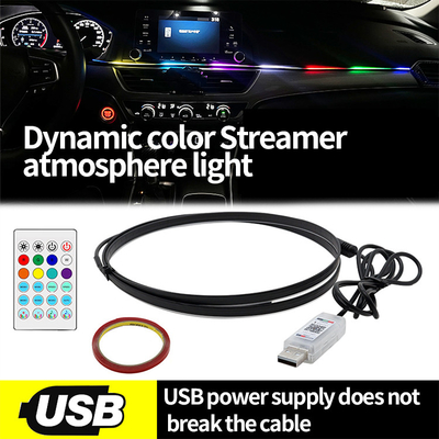 5V PVC USB LED ストライプライト 110cm APP リモートコントロール付き