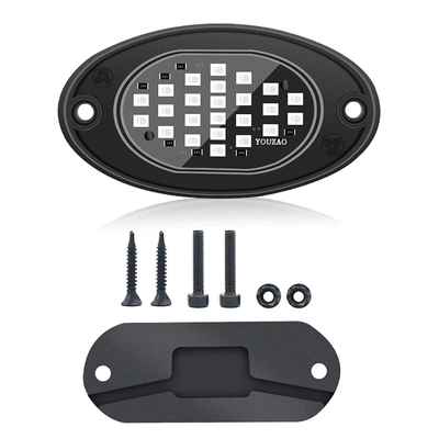 12V 防水シャシーライト 2835 LED 単色 純白 24 LED ロックライト トラック ジープ ATV UTV オフロード 照明