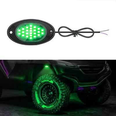 12V 防水シャシーライト 2835 LED 単色 純白 24 LED ロックライト トラック ジープ ATV UTV オフロード 照明