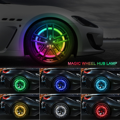 RGB SMD 5050 LED ストライプ IP67 防水 LED 車輪 ハブ カラーライト RGB 車輪 LED ライト カーフレーム用 App コントロール