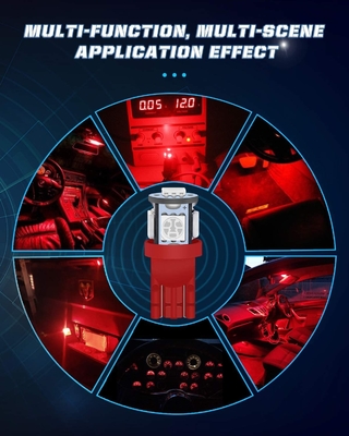 194の自動車LEDの電球6500KはT10 SMD 5050を欠けるくさびで留める