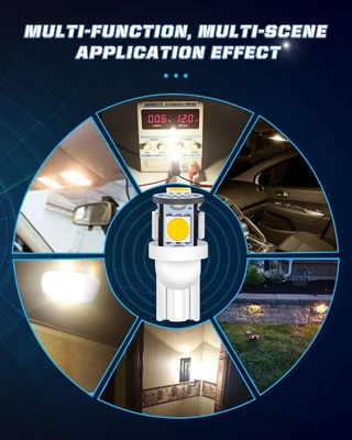 194の自動車LEDの電球6500KはT10 SMD 5050を欠けるくさびで留める