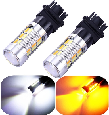 プロジェクターとの3157の3057の3357の4157のLEDブレーキ回転信号ライトこはく色のスイッチバック22 SMD