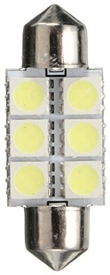 花飾りC5W 5050 6SMD LED車内部ライト電球のドーム青く白いDC 12V 31mm 36mm 39mm 41mm