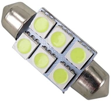 花飾りC5W 5050 6SMD LED車内部ライト電球のドーム青く白いDC 12V 31mm 36mm 39mm 41mm