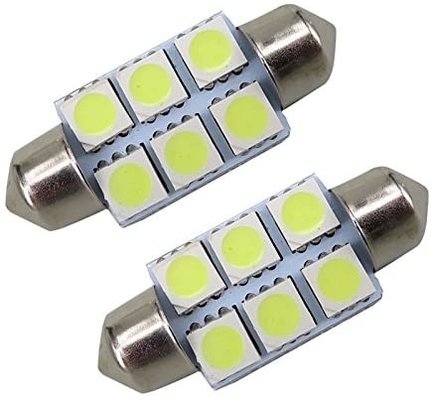 花飾りC5W 5050 6SMD LED車内部ライト電球のドーム青く白いDC 12V 31mm 36mm 39mm 41mm